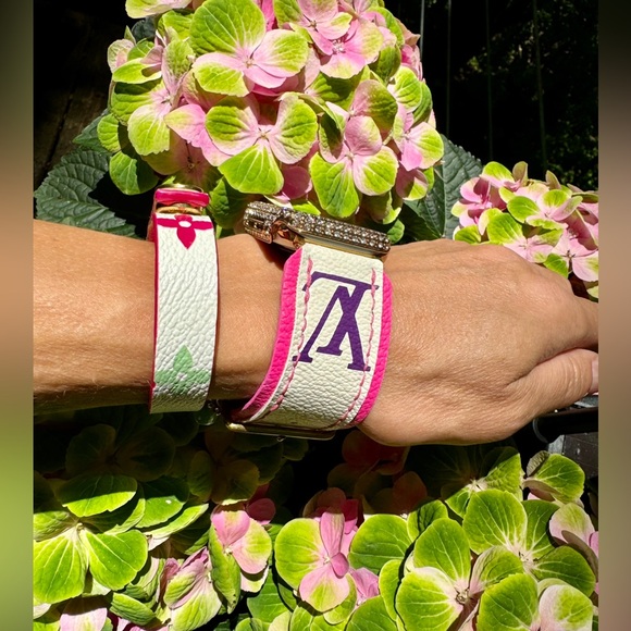 💗 White multicolor Apple Watch strap band Handmade ♻️